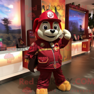 Postava maskota Maroon Fire...