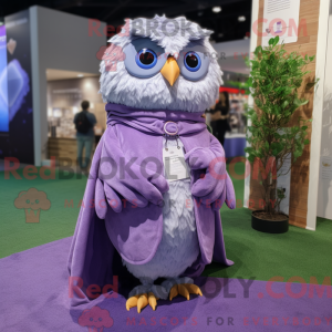 Lavendel ugle maskot...