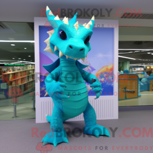 Turquoise Dragon mascot...