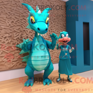 Turquoise Dragon mascot...