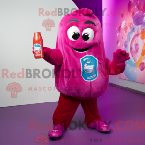 Magenta Soda Can maskot...