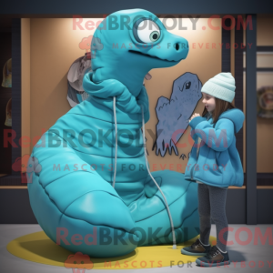 Cyan Titanoboa mascot...