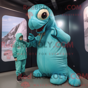 Cyan Titanoboa mascot...