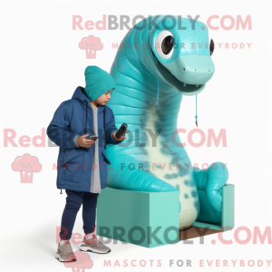 Cyan Titanoboa maskot...