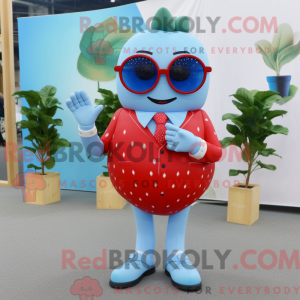 Sky Blue Strawberry maskot...