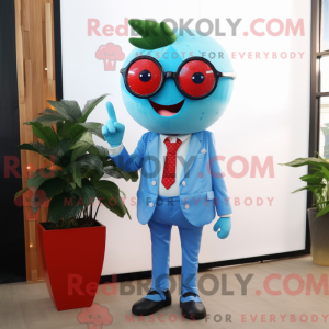 Sky Blue Strawberry maskot...
