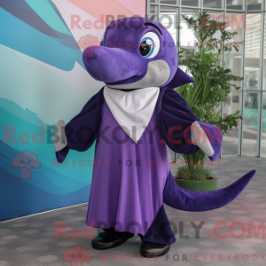 Purple Killer Whale mascot...