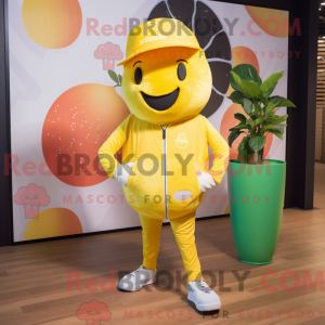 Gul grapefrugt maskot...
