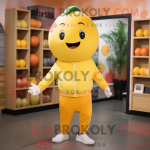 Gul grapefrugt maskot...