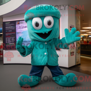 Postava maskota Teal Squid...