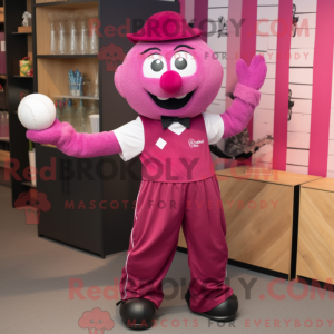 Magenta Juggle Maskottchen...