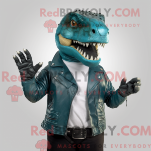 Postava maskota Teal T Rex...