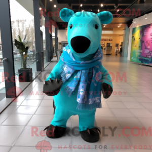 Turquoise Tapir mascot...
