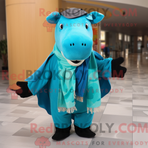 Turquoise Tapir mascot...