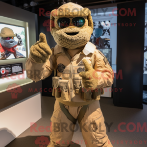 Tan Para Commando mascot...