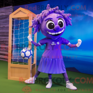 Lavender Soccer Goal maskot...