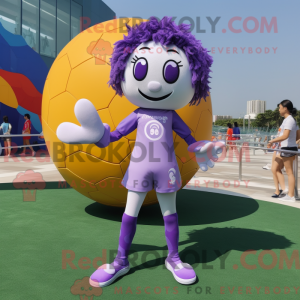 Lavender Soccer Goal mascot...