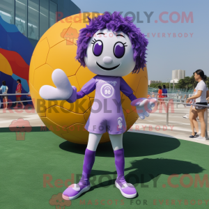 Lavender Soccer Goal maskot...