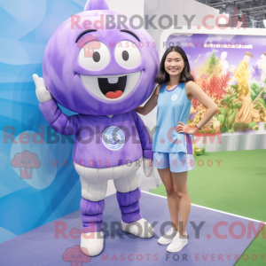 Lavender Soccer Goal maskot...