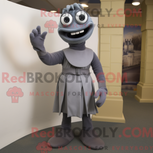 Gray Cyclops mascot costume...