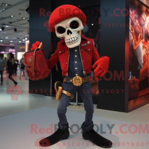 Red Skull mascot costume...