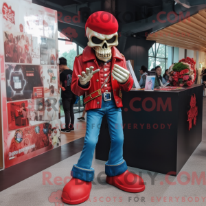 Red Skull mascot costume...