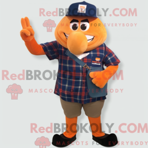Navy Orange mascot costume...