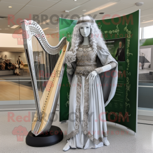 Sølv Celtic Harpe maskot...