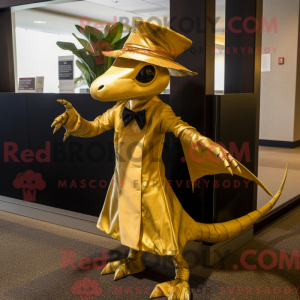 Guld Dimorphodon maskot...