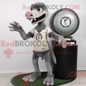 Gray Deinonychus mascot...