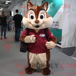Maroon Chipmunk mascot...