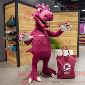 Magenta Spinosaurus maskot...