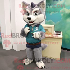 Wolf-Maskottchen-Kostüm mit...