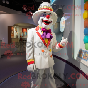 White Clown mascot costume...