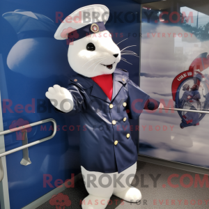 Navy Ermine mascot costume...