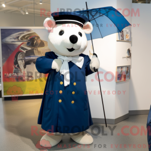 Navy Ermine mascot costume...