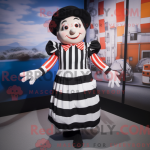 Mime maskotdraktfigur kledd...