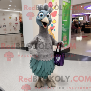 Grauer Pfau Maskottchen...