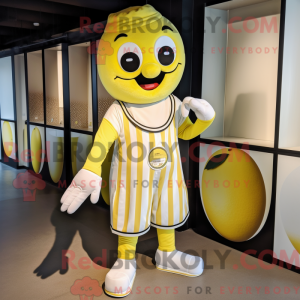 Lemon Yellow Mime mascot...