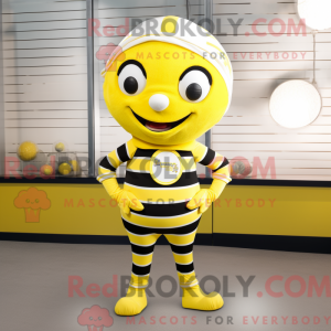 Lemon Yellow Mime mascot...