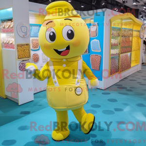 Yellow Candy Box maskot...
