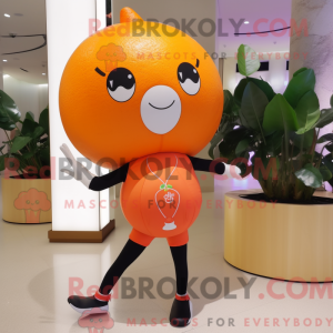 Orange Melon mascot costume...