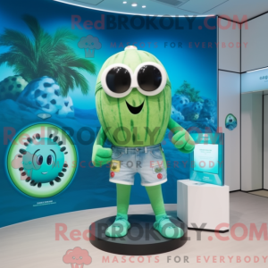 Cyan Melon mascot costume...