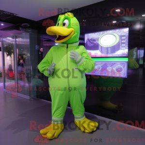 Lime Green Geese mascot...