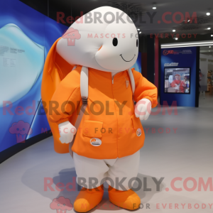 Orange Beluga Whale mascot...