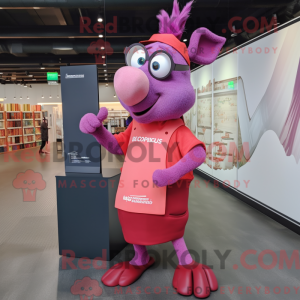 Magenta Ratatouille mascot...