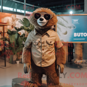 Rust Sloth maskot kostume...