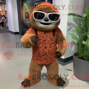 Rust Sloth mascottekostuum...