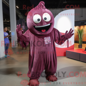 Maroon Ghost maskot kostume...