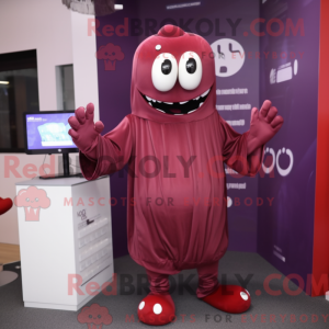 Maroon Ghost mascot costume...